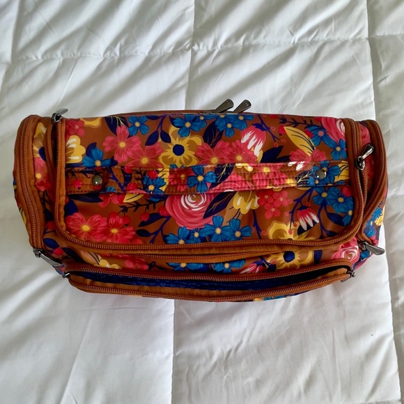 The Lug Trolley XL Cosmetic Case in the Whimsy Copper Floral New - Picture 3 of 8